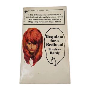 VTG HTF Requiem For a Redhead 2nd Print PB by Lindsay Hardy ~ Spy, Espionage